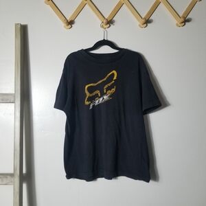 FOX KID'S BLACK TEE SIZE LARGE